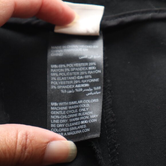 Chico's Womens Black Wide Leg Trouser Pants Size 3.5 / 18R Classic Office Staple - Picture 4 of 7